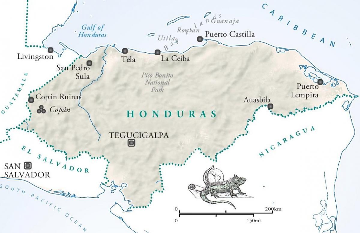 خريطة la ceiba هندوراس