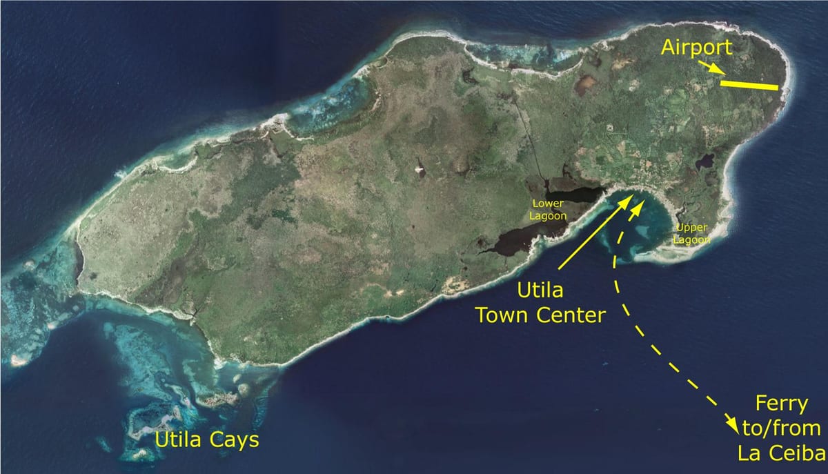 خريطة utila هندوراس