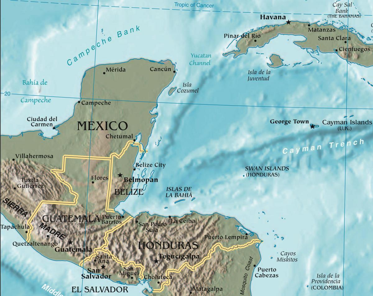 خريطة خليج هندوراس
