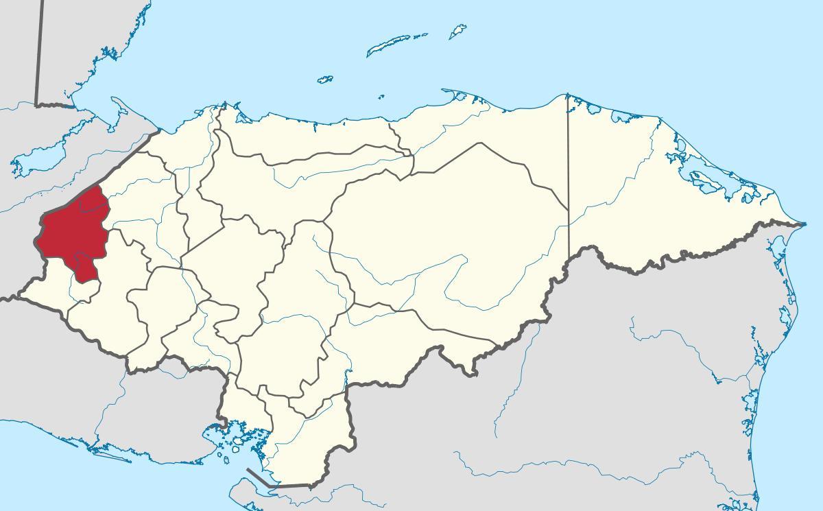 خريطة كوبان في هندوراس