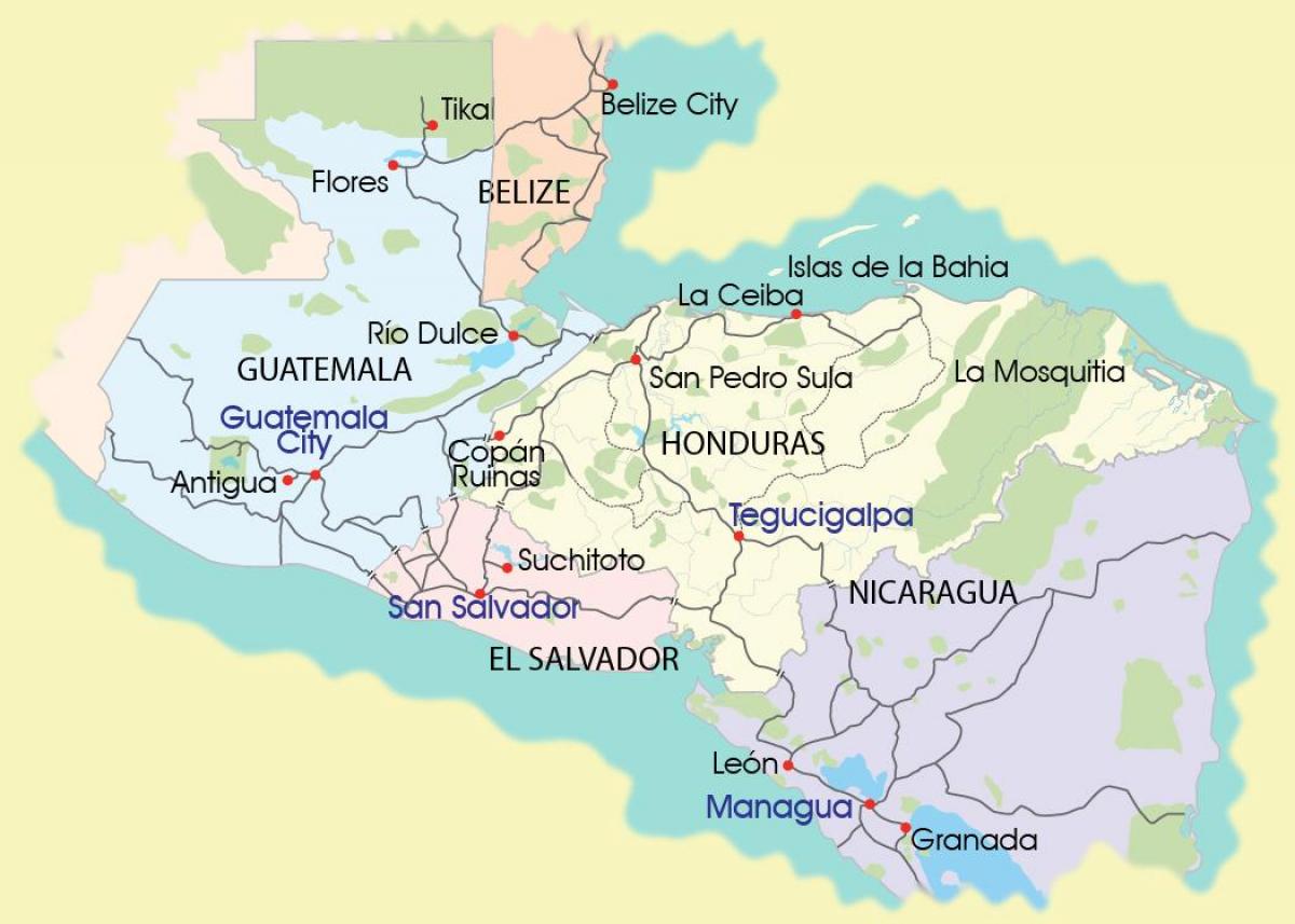 خريطة موسكيتيا هندوراس