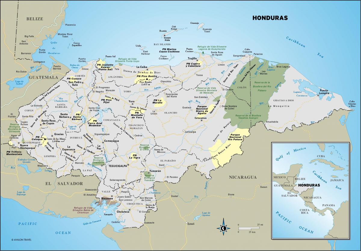 خريطة هندوراس 