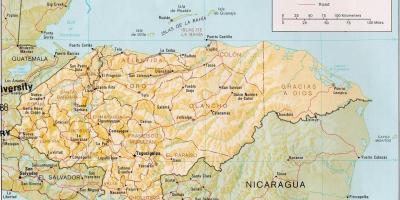 رواتان خليج الجزر هندوراس خريطة