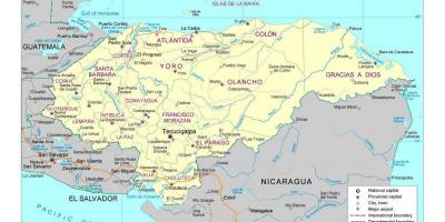 خريطة مفصلة هندوراس